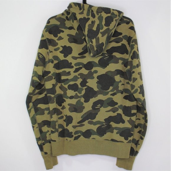 BAPE A Bating Ape Mens Large 3M Reflective Camo Spell Out Hoodie P328 - Picture 12 of 12